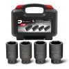 New ❤️ Powerbuilt 4PC AXLE NUT SOCKET SET KIT10 648635 ⭐