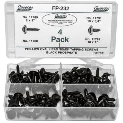 Best Sale ⭐ Auveco Phillips Oval HD Black Screws 100 Pieces FP-232 ❤️