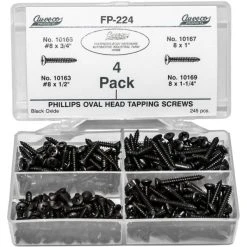 Best reviews of ???? Auveco Phillips Oval HD.T.S. Black Oxide Screws 245 Pieces FP-224 ????