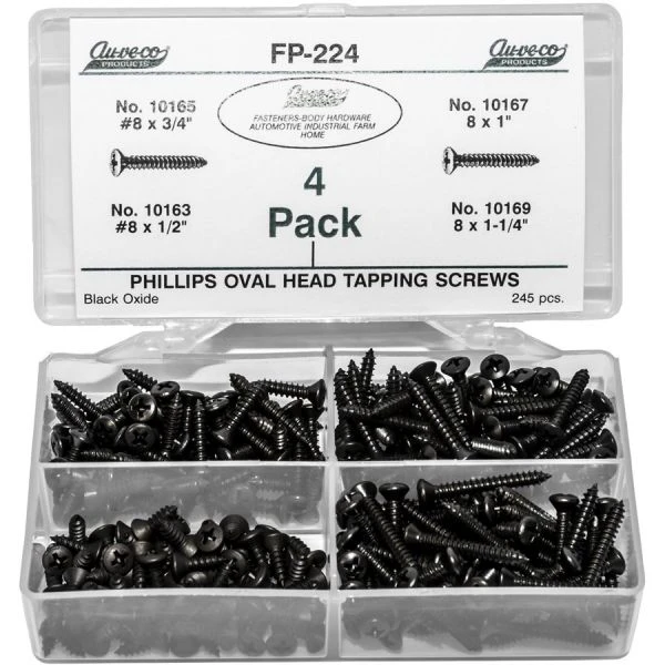Best reviews of ???? Auveco Phillips Oval HD.T.S. Black Oxide Screws 245 Pieces FP-224 ????